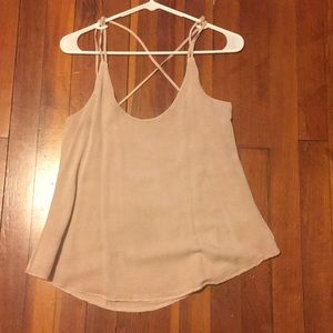 Blush tone tank low back and cross cross straps